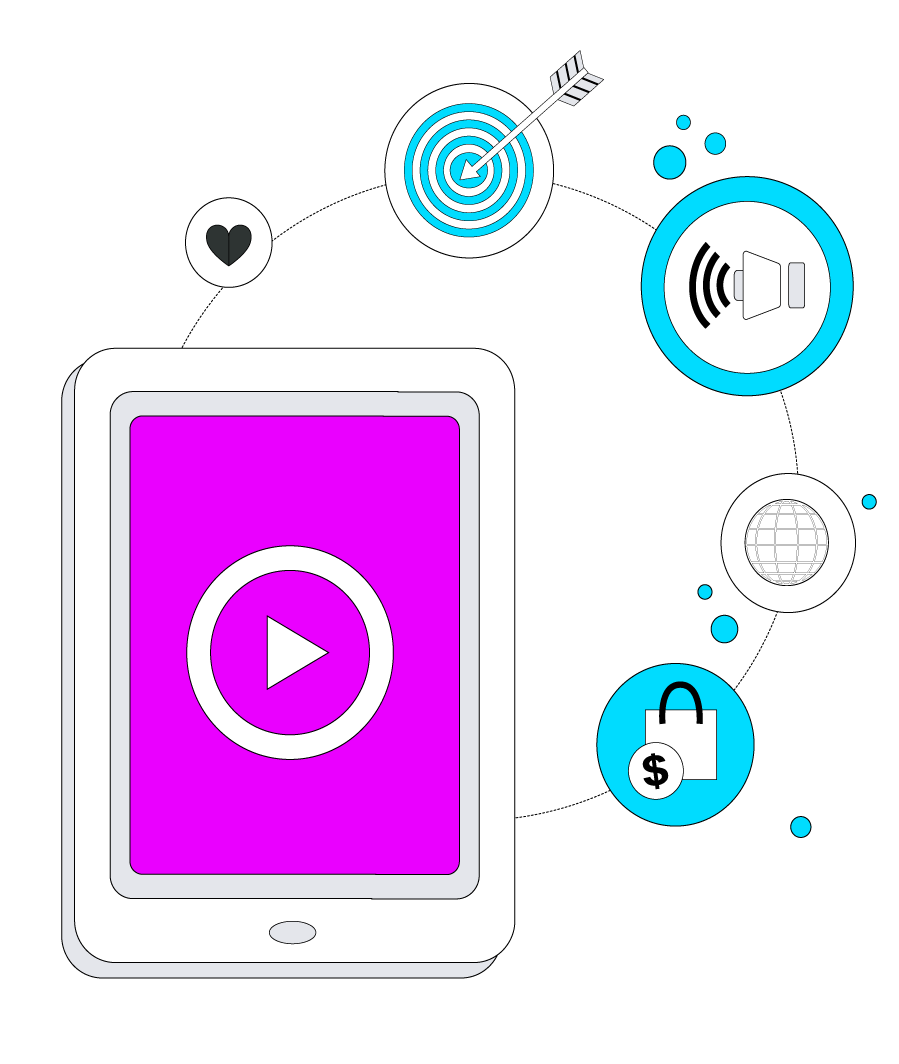 phone with animated apps